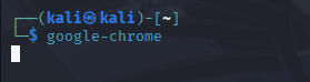 Passo 4: Procure na barra de pesquisa ou execute por linha de comando (google-chrome).